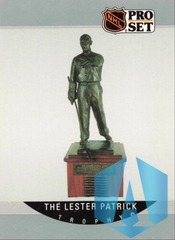 1990-91 Pro Set 1990 Lester Patrick Trophy Len Ceglarski Error card - no number